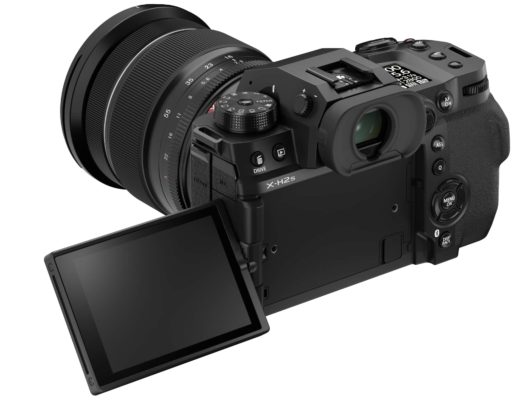 Fujifilm X-H2S rear quarter view