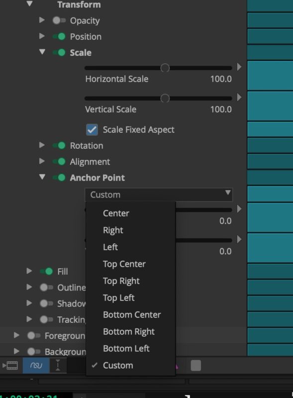 Titler+ Dynamic Anchor Point