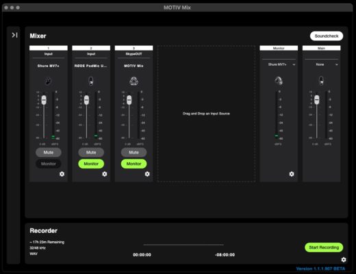 Shure Motiv Mix software mixer recorder: Challenger to RØDE Connect? 15